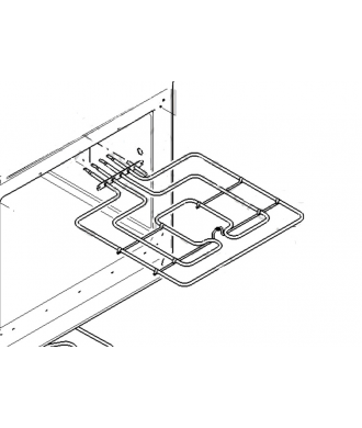 Résistance supérieur de voute grill pour four 00772389 772389 Bosch Siemens Neff Viva Constructa